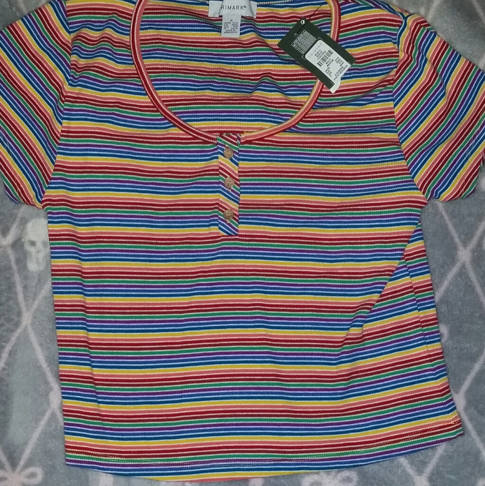 Rainbow cropped Tee